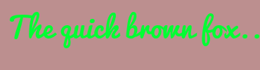Image with Font Color 00FF33 and Background Color BC8F8F